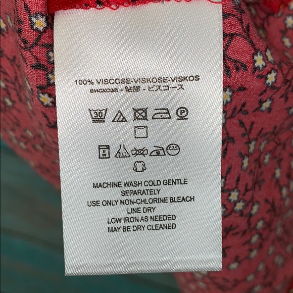 Free People NWT Clara Front Tie Tunic Dress Red - Picture 7 of 7